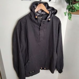 Vermont Flannel Company Hooded Flannel Pullover Grey Men's Medium